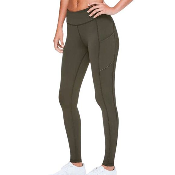 LULULEMON ATHLETICA Speed Up Tight V (28") In Dark Olive Size 2 - Picture 6 of 8